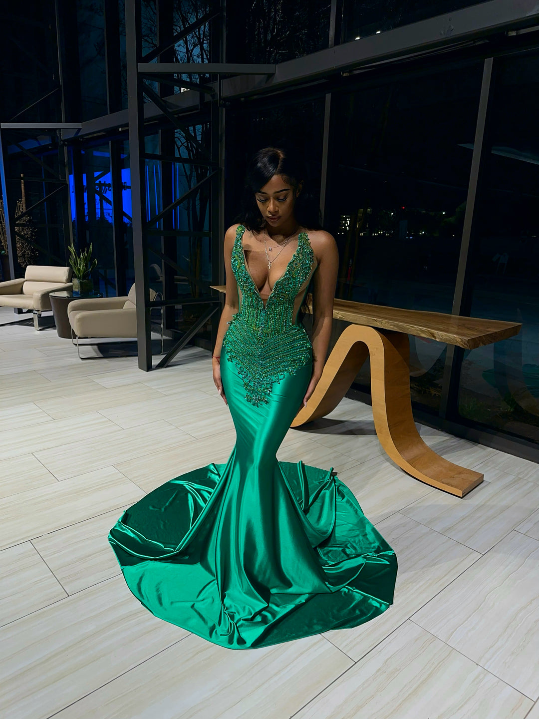 Emerald Prom Dress Party Wear Green And Silver Gown SELLING PROM DRESS  NEW!! New Montgomery,
