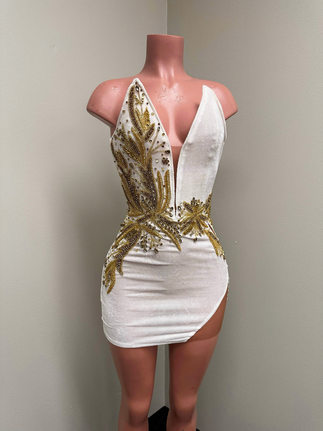 Mina” Corset Mini Dress in White – Ken White Collection LLC