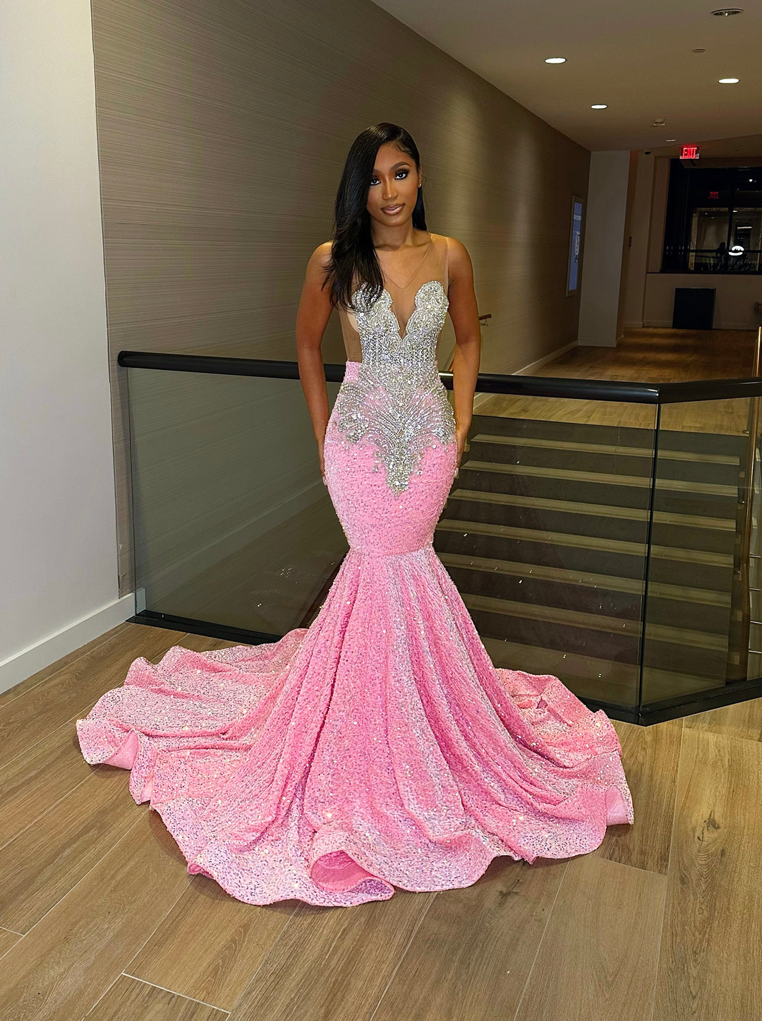 Dresses Pink Sparkly Prom Dress Stella Mermaid Gown Ken White Collection LLC Dresses Pink Sparkly Prom Dress Stella Mermaid Gown Ken White Collection LLC