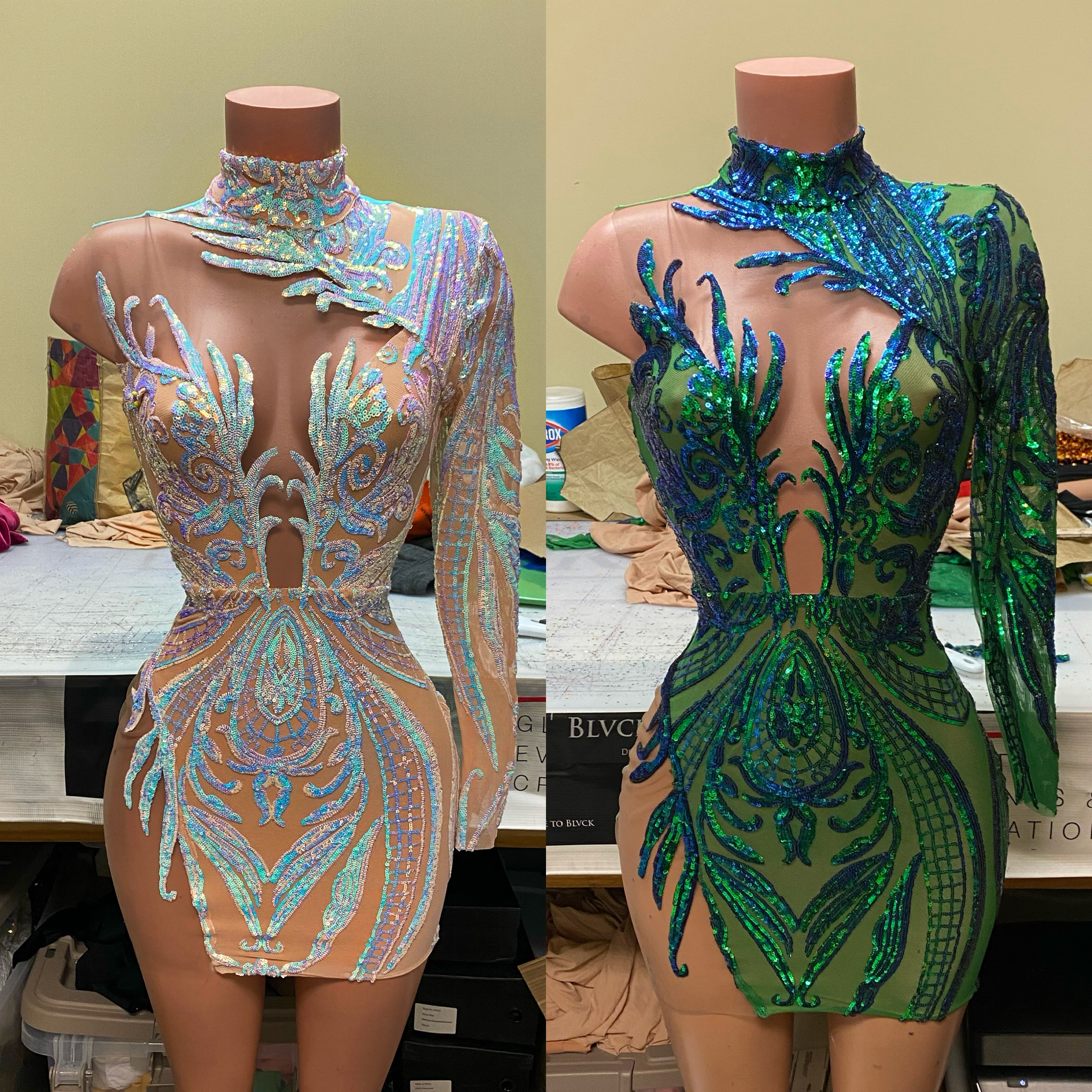 stunning iridescent sequin mini dress Windsor Enchanting Muse Iridescent Sequin Mini Dress